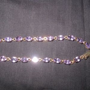 AMETHYST 10K gold 7" tennis bracelet